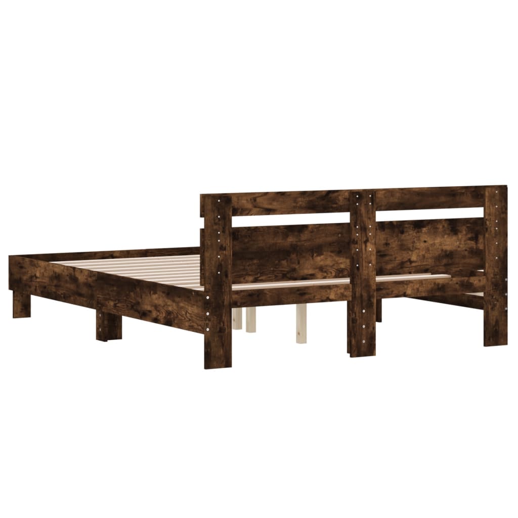 Modern Wooden King Size 1.5m Bed Frame Base With Headboard Wood Beds Solid
