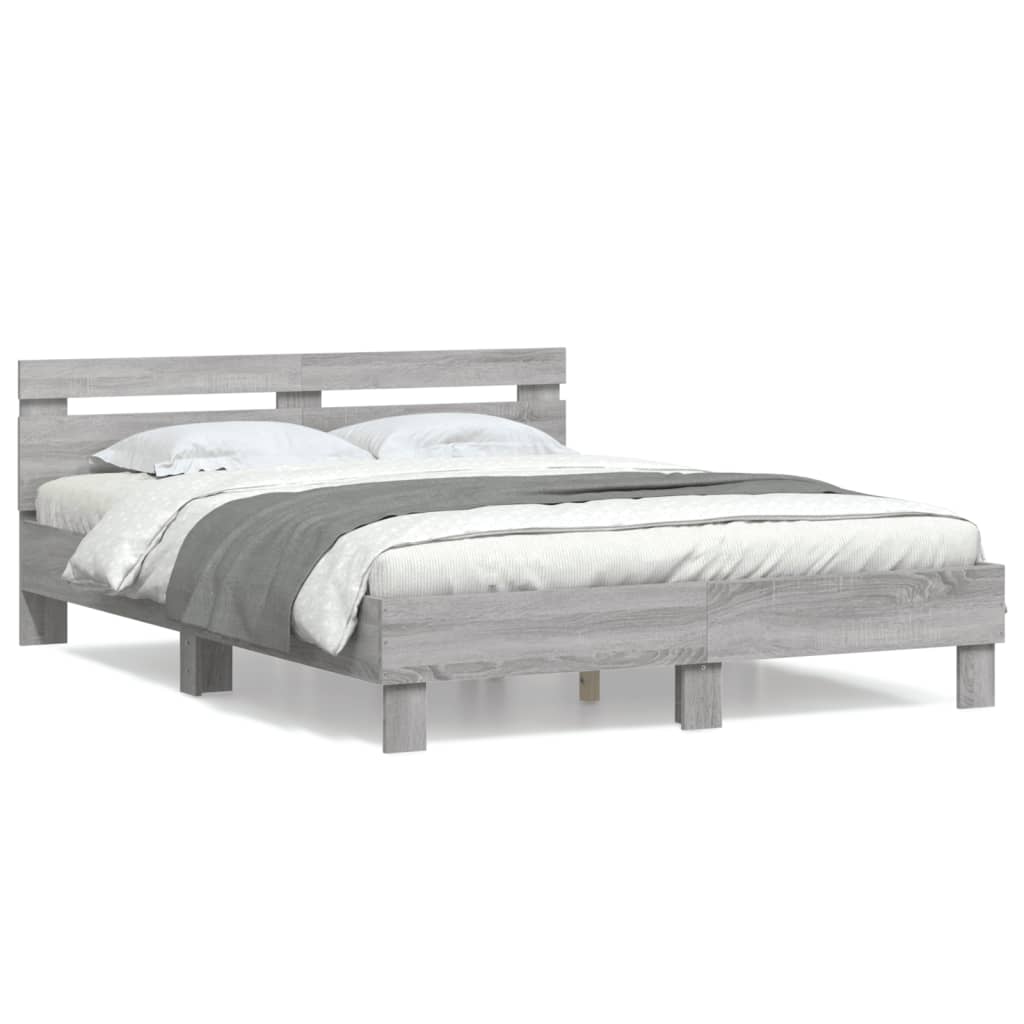 Modern Wooden King Size 1.5m Bed Frame Base With Headboard Wood Beds Solid