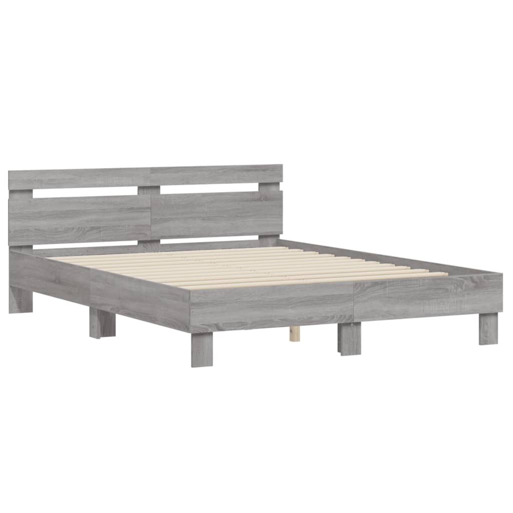 Modern Wooden King Size 1.5m Bed Frame Base With Headboard Wood Beds Solid