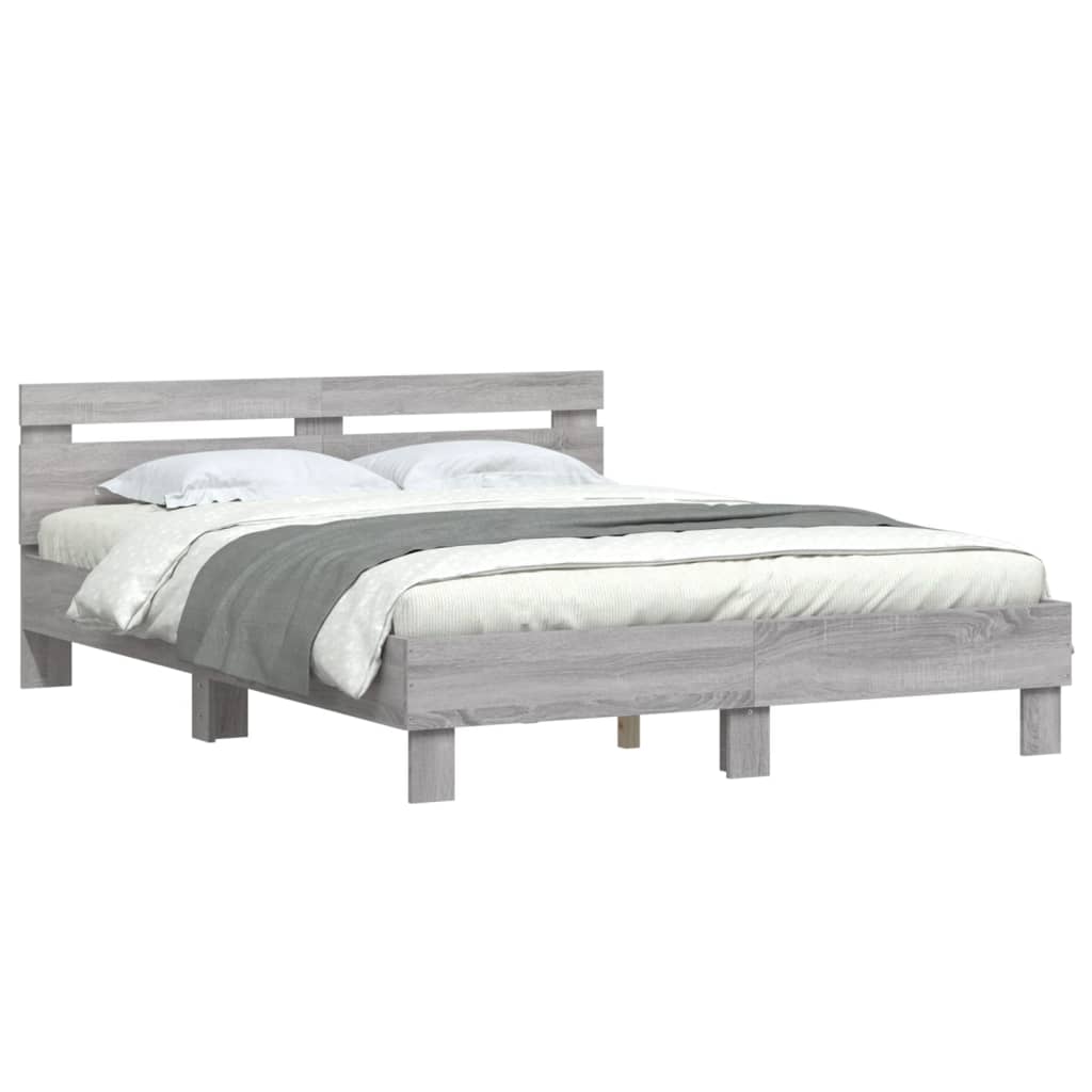Modern Wooden King Size 1.5m Bed Frame Base With Headboard Wood Beds Solid