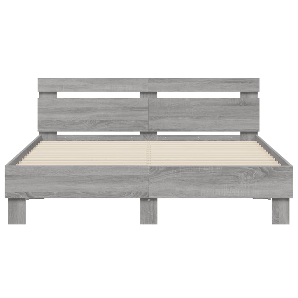 Modern Wooden King Size 1.5m Bed Frame Base With Headboard Wood Beds Solid