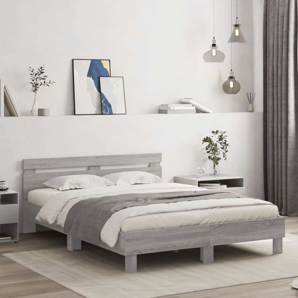 Modern Wooden King Size 1.5m Bed Frame Base With Headboard Wood Beds Solid