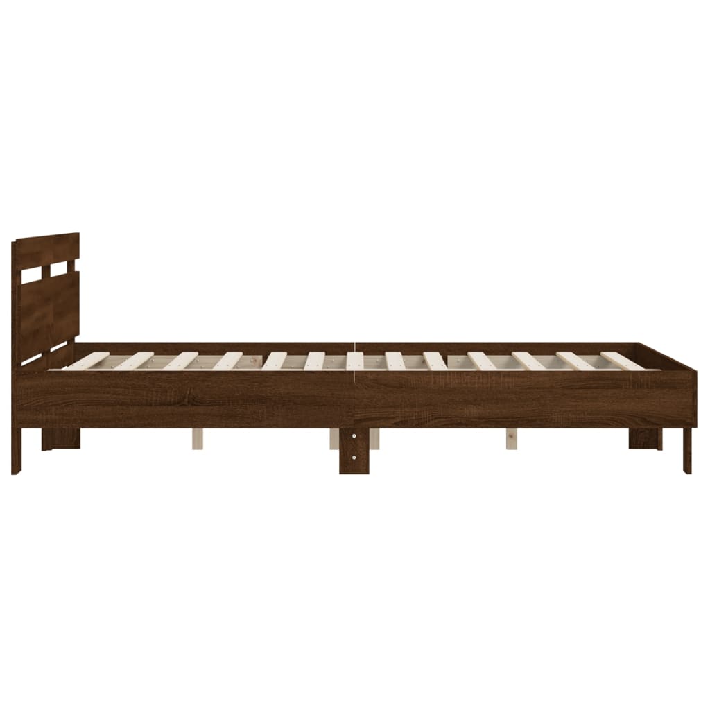 Modern Wooden King Size 1.5m Bed Frame Base With Headboard Wood Beds Solid