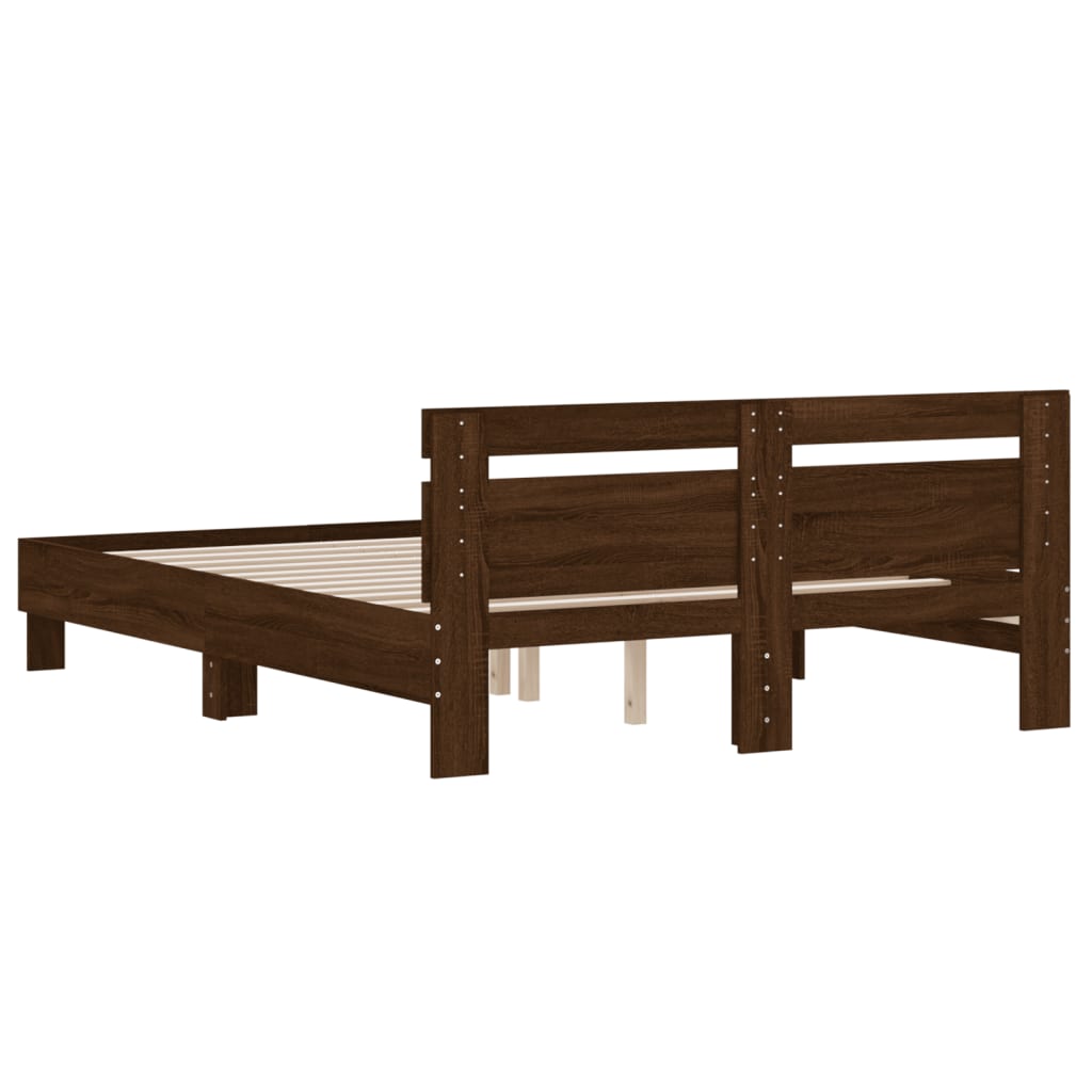 Modern Wooden King Size 1.5m Bed Frame Base With Headboard Wood Beds Solid