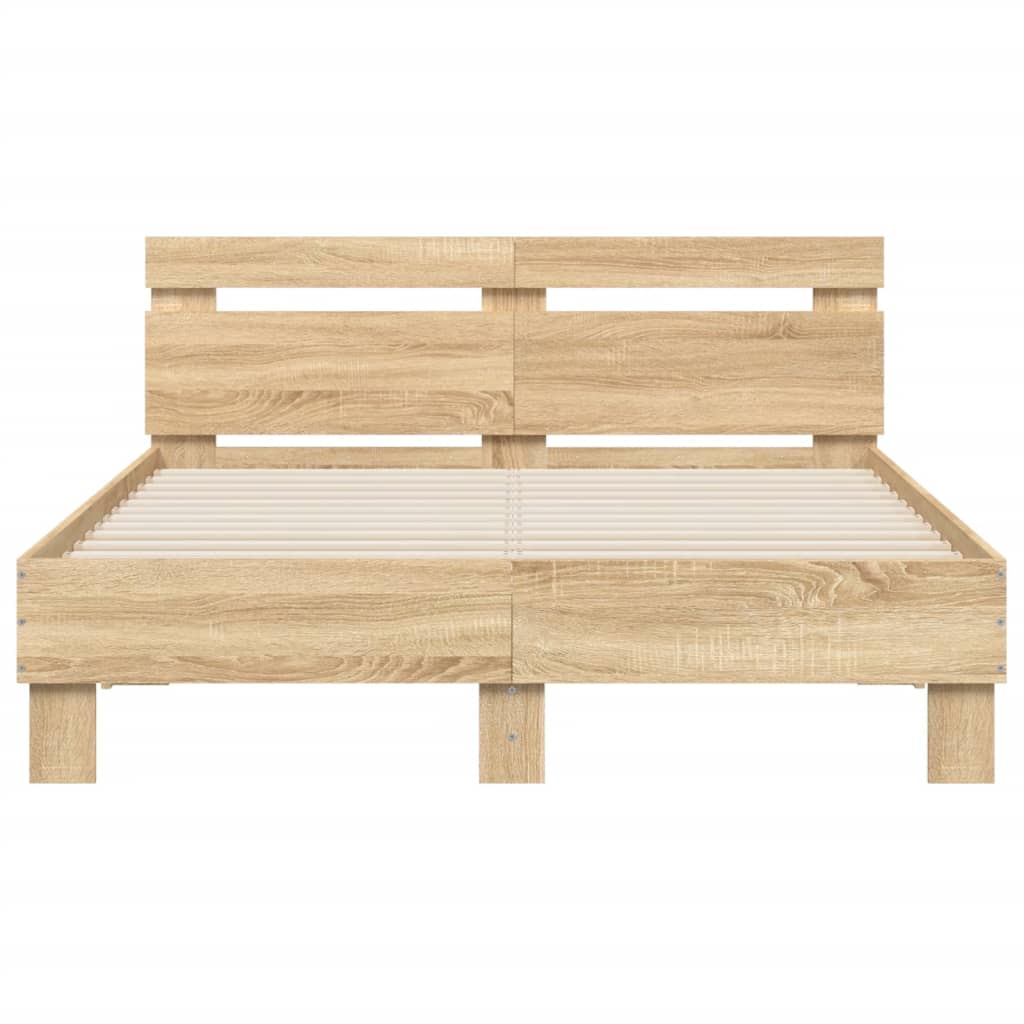Bed Frame without Mattress Sonoma Oak 120x200 cm