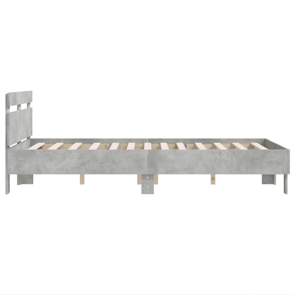 Modern Wooden Double Size 1.35m Bed Frame Base With Headboard Wood Beds