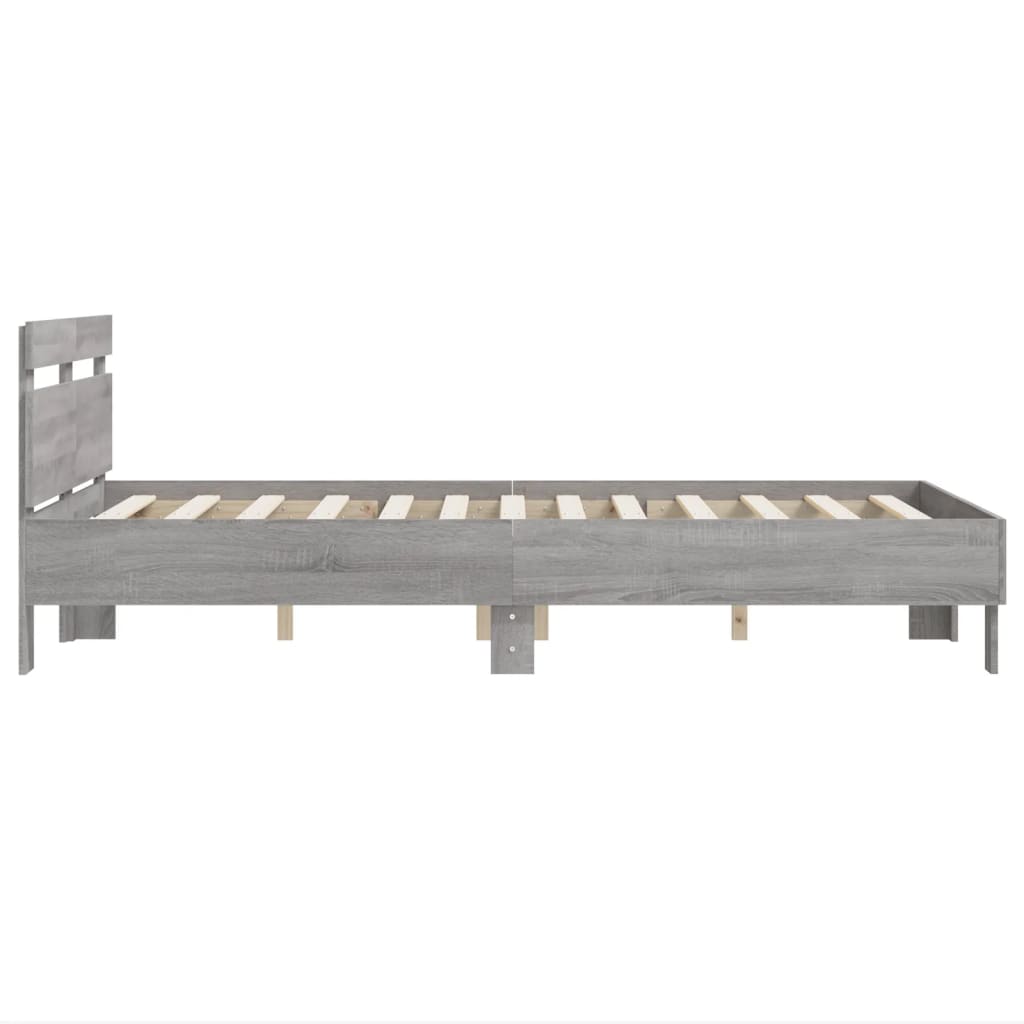 Modern Wooden Double Size 1.35m Bed Frame Base With Headboard Wood Beds