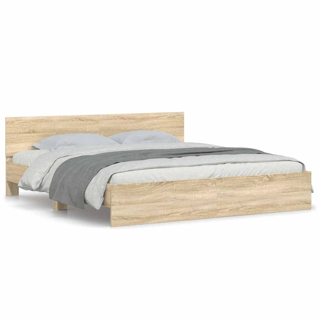 Modern Wooden Emperor Size 2m Bed Frame Base With Headboard Wood Beds
