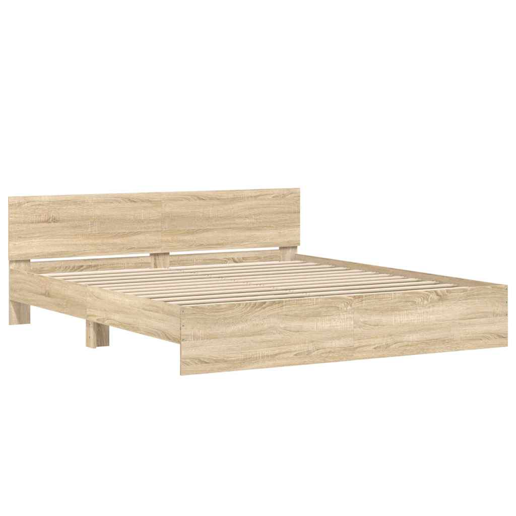 Modern Wooden Emperor Size 2m Bed Frame Base With Headboard Wood Beds