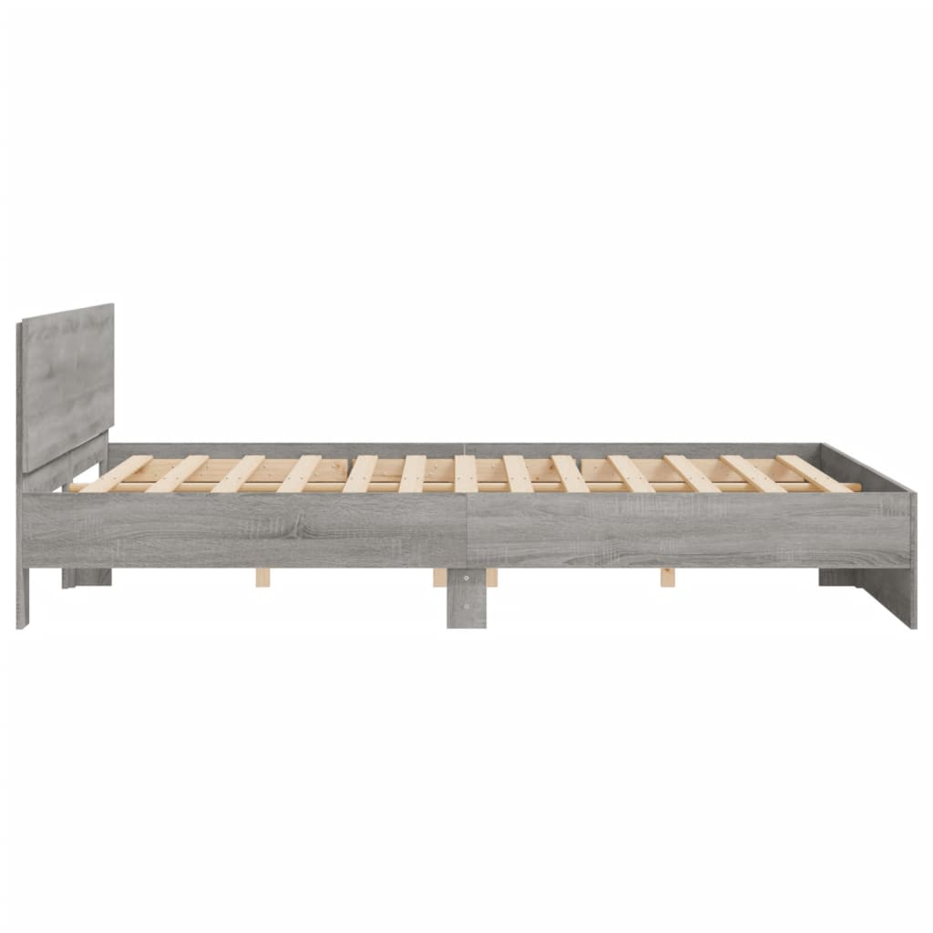Modern Wooden Emperor Size 2m Bed Frame Base With Headboard Wood Beds