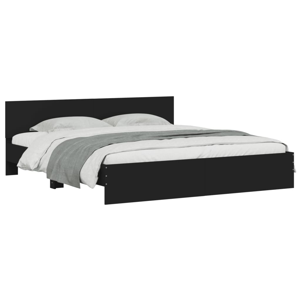 Modern Wooden Super King Size 1.8m Bed Frame Base With Headboard Wood Beds