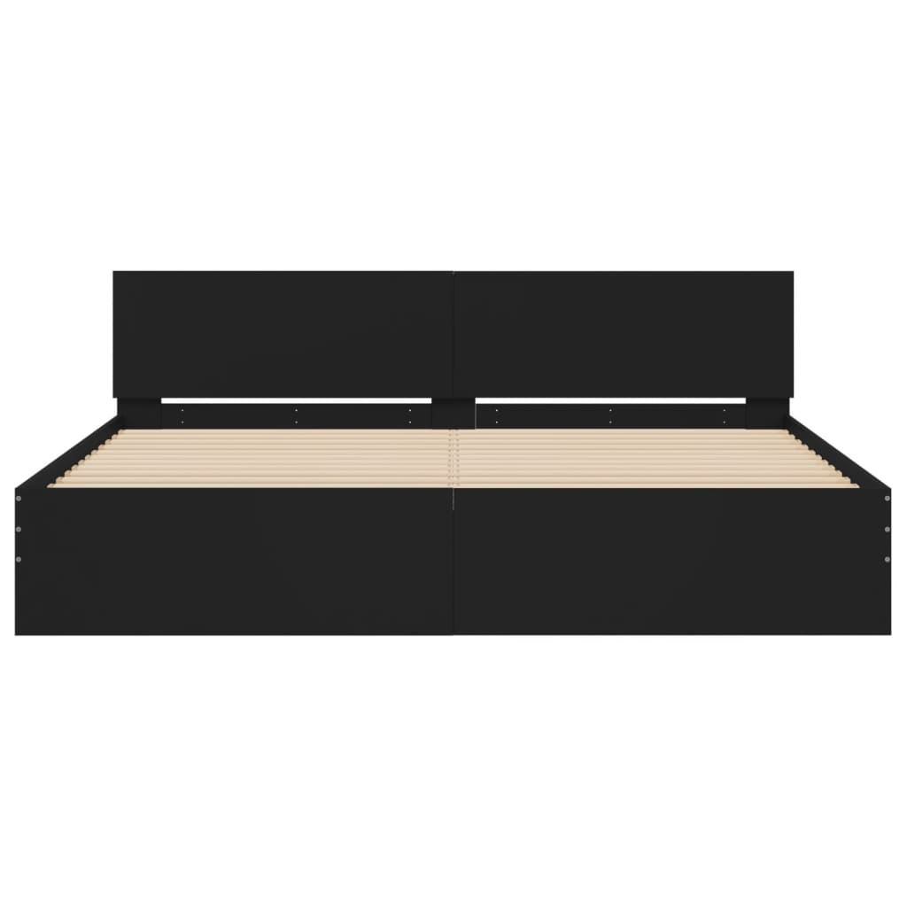 Modern Wooden Super King Size 1.8m Bed Frame Base With Headboard Wood Beds