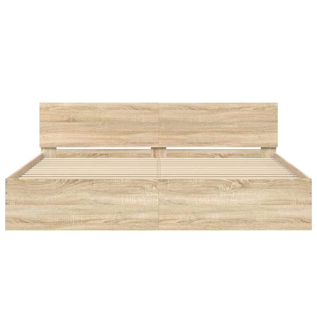 Modern Wooden Super King Size 1.8m Bed Frame Base With Headboard Wood Beds