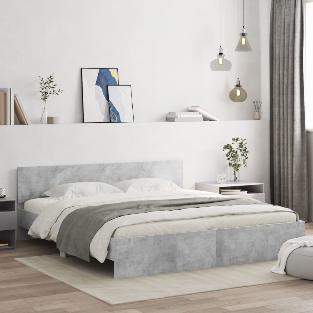 Modern Wooden Super King Size 1.8m Bed Frame Base With Headboard Wood Beds