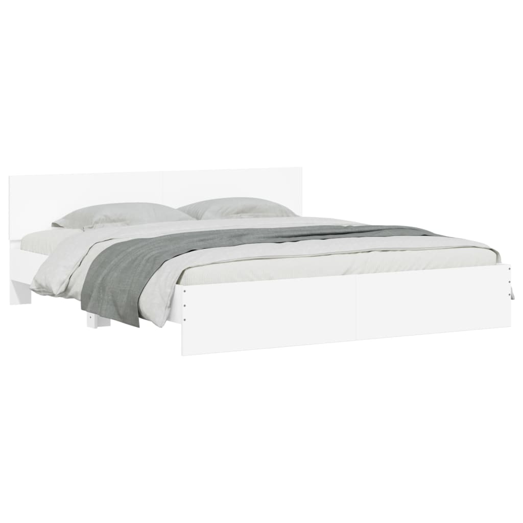 Modern Wooden Queen Size 1.6m Bed Frame Base With Headboard Wood Beds