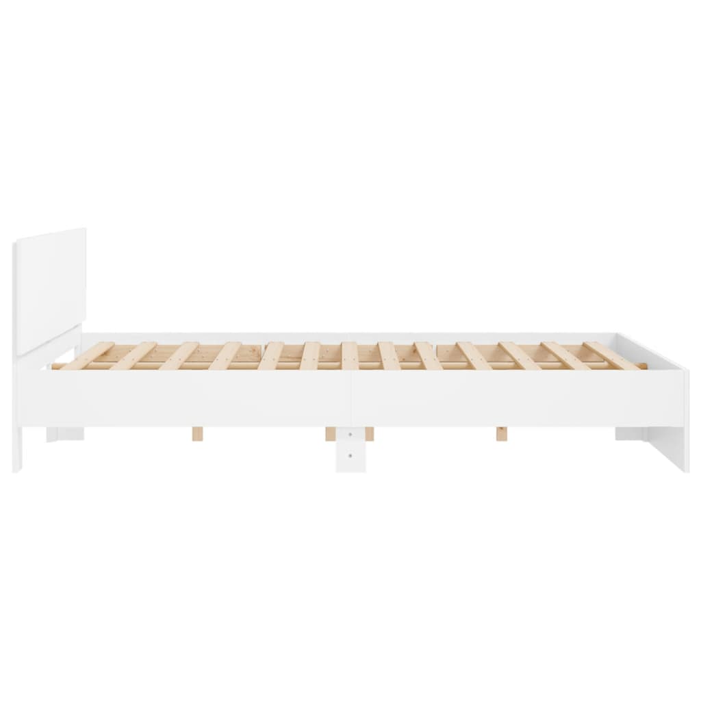 Modern Wooden Queen Size 1.6m Bed Frame Base With Headboard Wood Beds