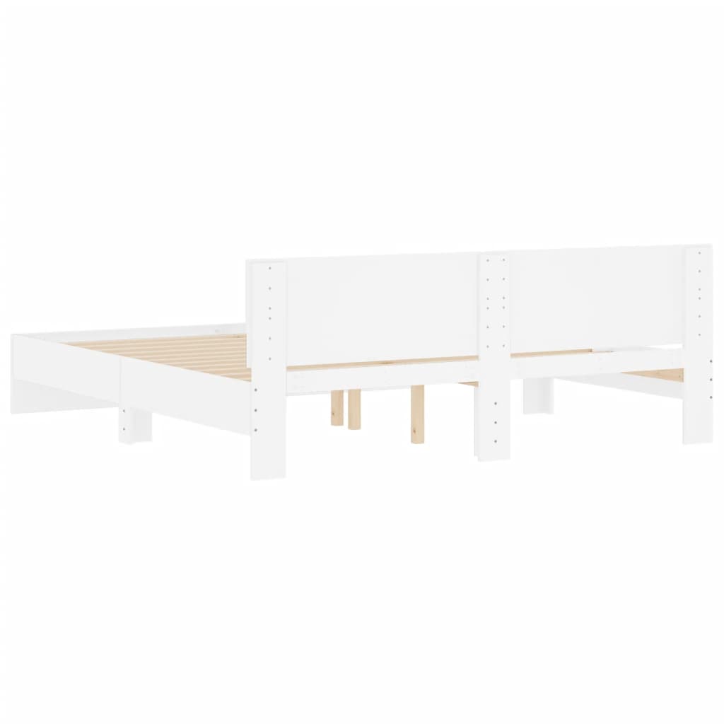Modern Wooden Queen Size 1.6m Bed Frame Base With Headboard Wood Beds