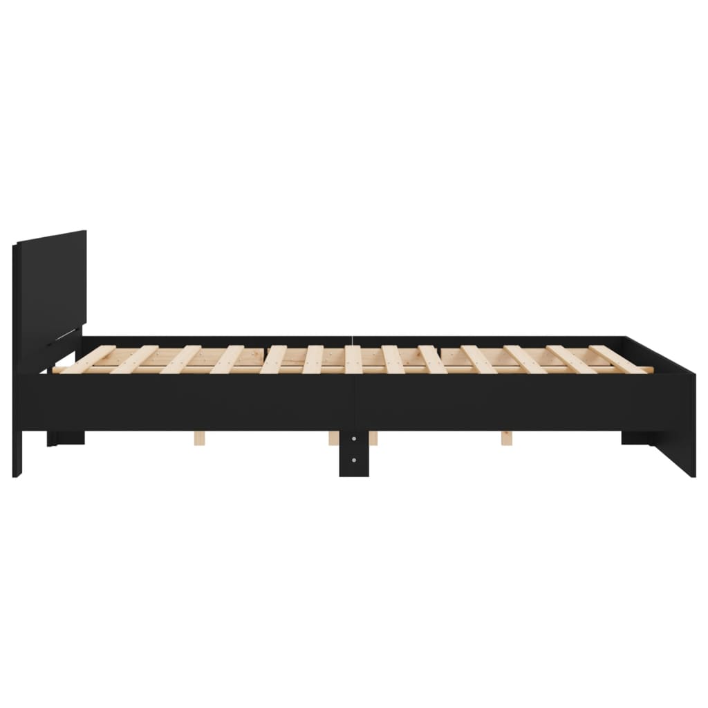 Bed Frame without Mattress Black 160x200 cm