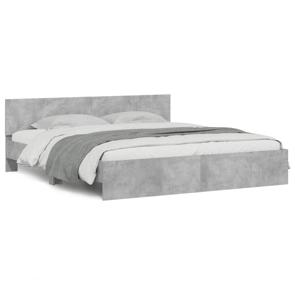 Modern Wooden Queen Size 1.6m Bed Frame Base With Headboard Wood Beds