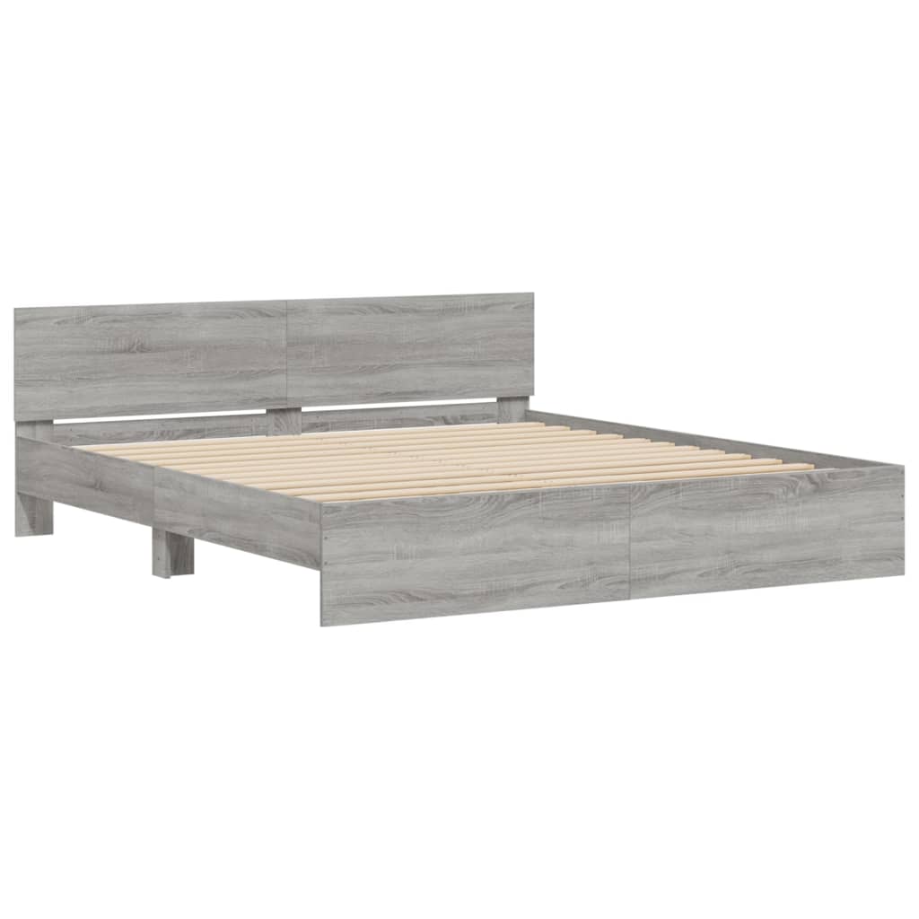 Modern Wooden Queen Size 1.6m Bed Frame Base With Headboard Wood Beds