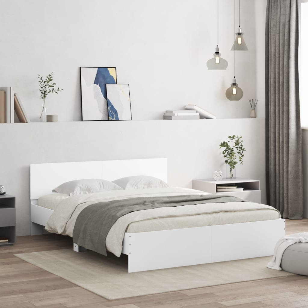 Modern Wooden King Size 150cm Bed Frame Base With Headboard Wood Beds