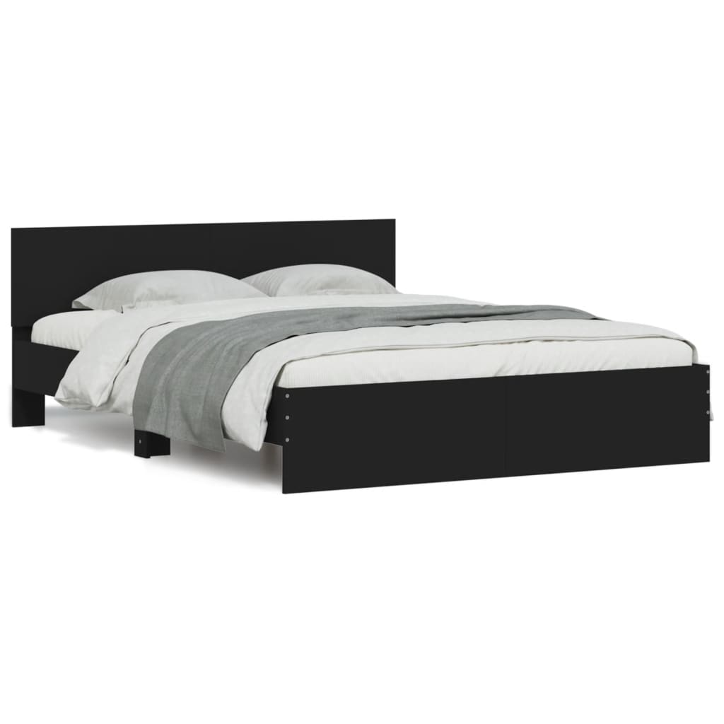 Modern Wooden King Size 150cm Bed Frame Base With Headboard Wood Beds
