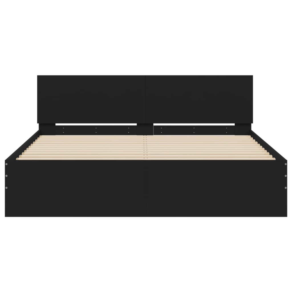 Modern Wooden King Size 150cm Bed Frame Base With Headboard Wood Beds