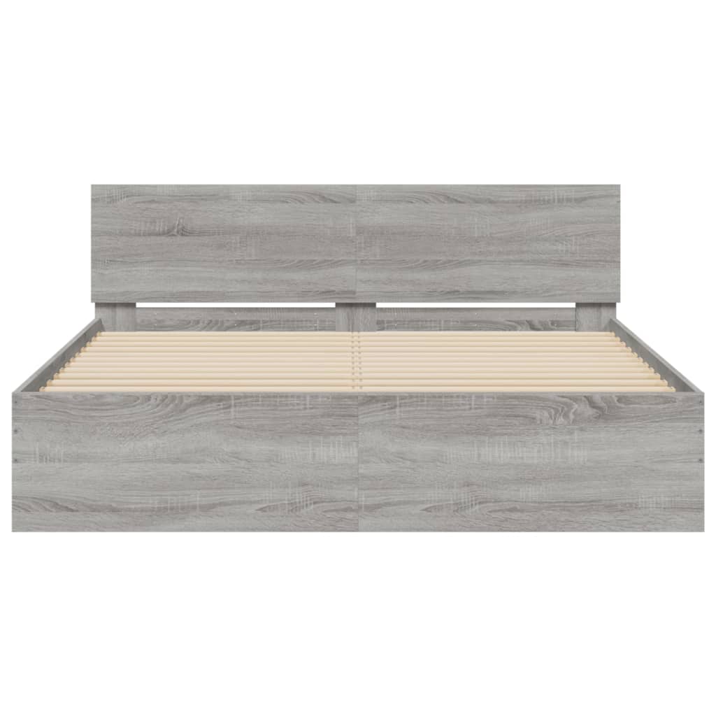Modern Wooden King Size 150cm Bed Frame Base With Headboard Wood Beds