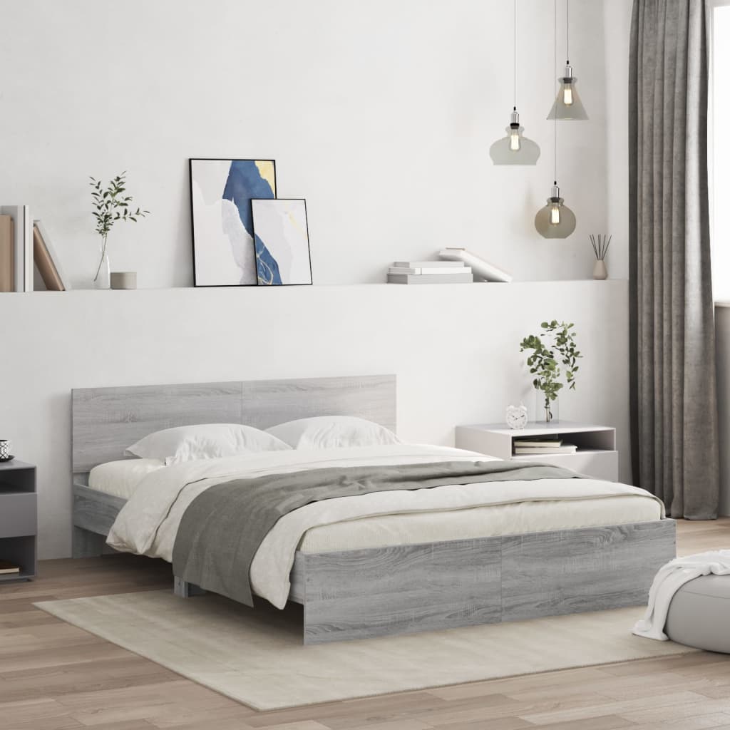 Modern Wooden King Size 150cm Bed Frame Base With Headboard Wood Beds