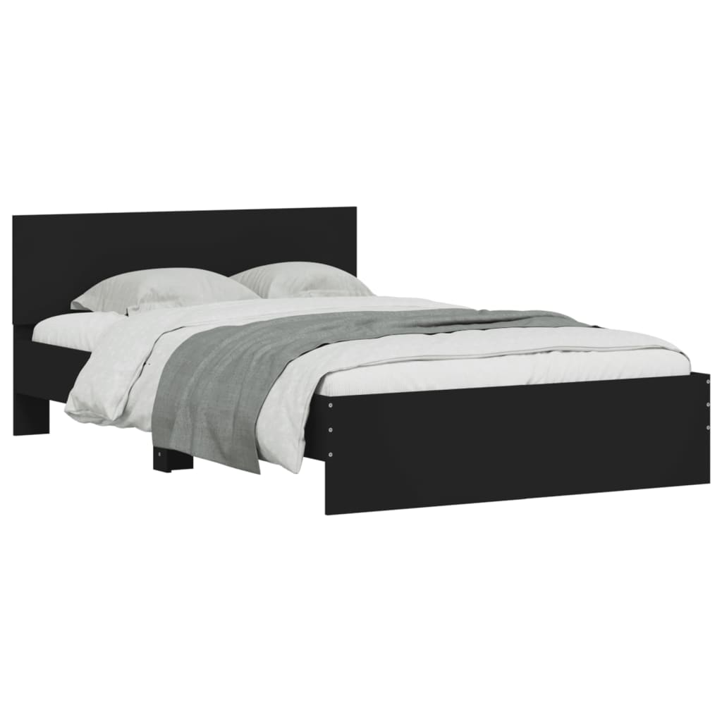 Bed Frame without Mattress Black 120x200 cm