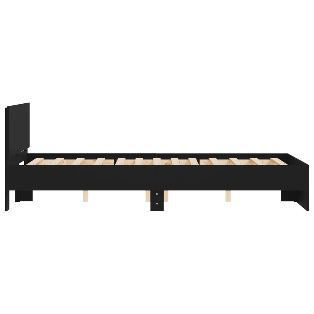 Bed Frame without Mattress Black 120x200 cm