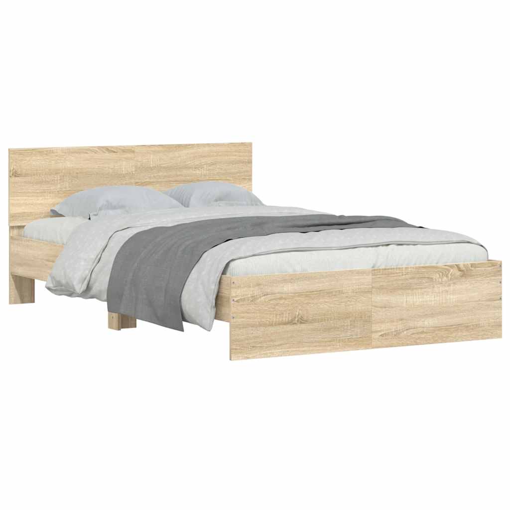 Bed Frame without Mattress Sonoma Oak 120x200 cm