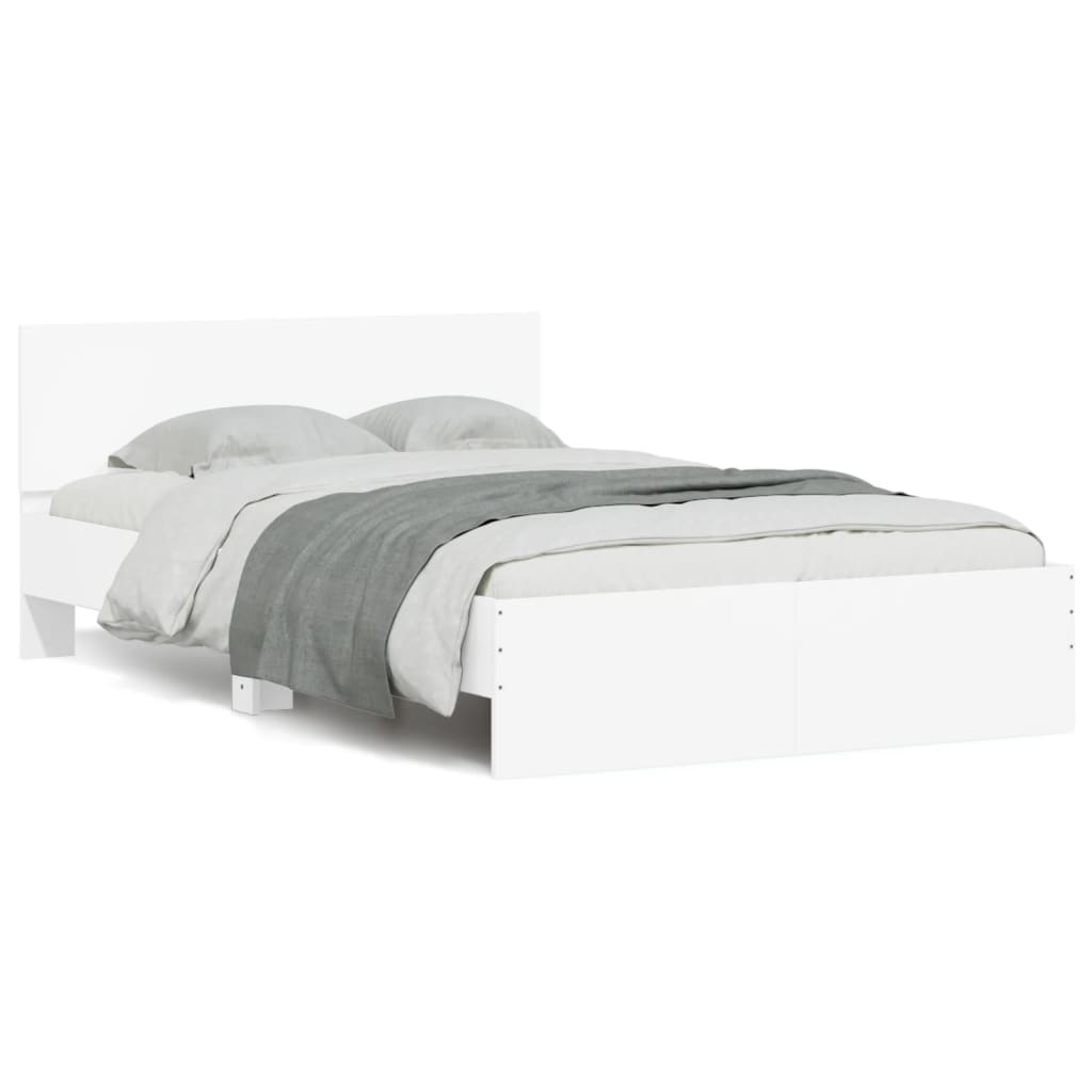 Bed Frame without Mattress White 135x190 cm Double