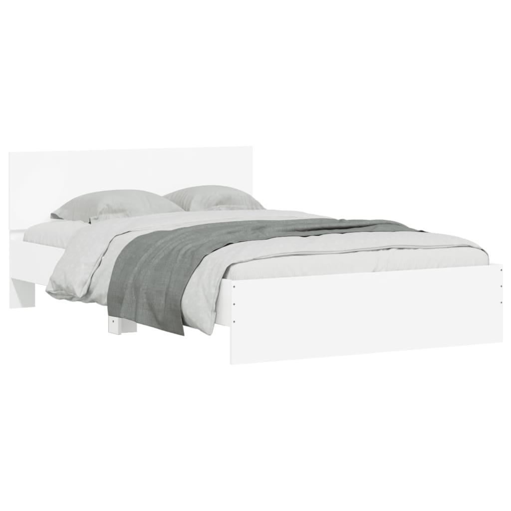 Bed Frame without Mattress White 135x190 cm Double