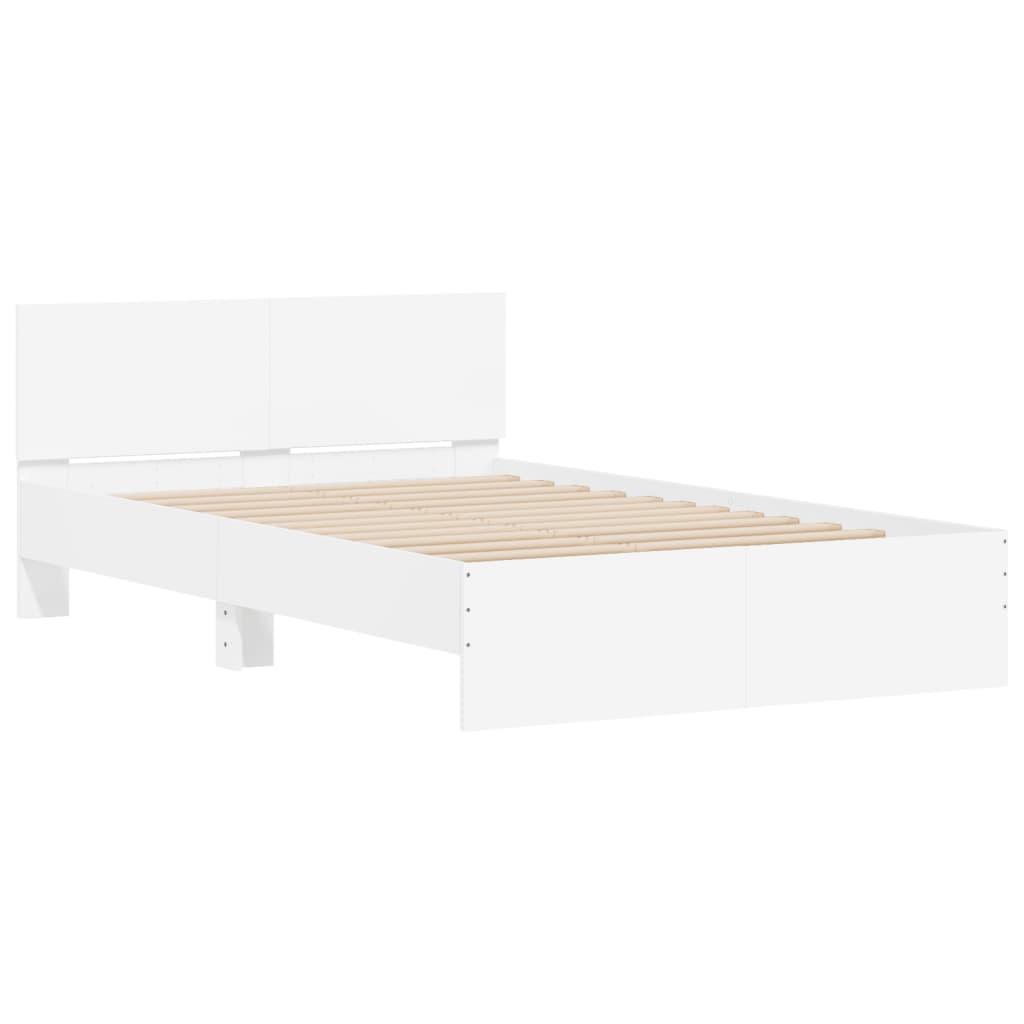 Bed Frame without Mattress White 135x190 cm Double