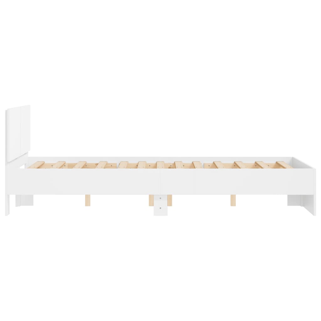Modern Wooden Double Size 135cm Bed Frame Base With Headboard Wood Beds
