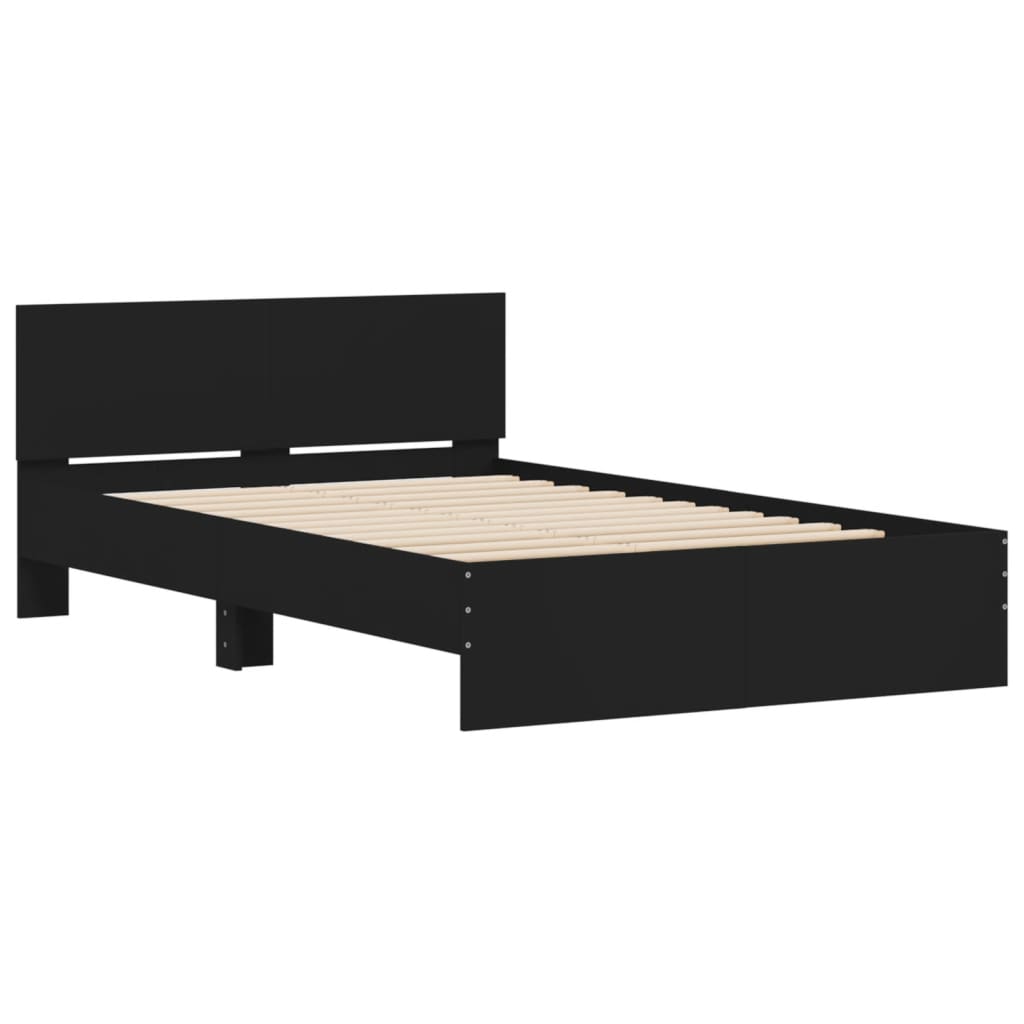 Modern Wooden Double Size 135cm Bed Frame Base With Headboard Wood Beds