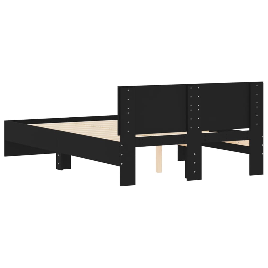 Modern Wooden Double Size 135cm Bed Frame Base With Headboard Wood Beds