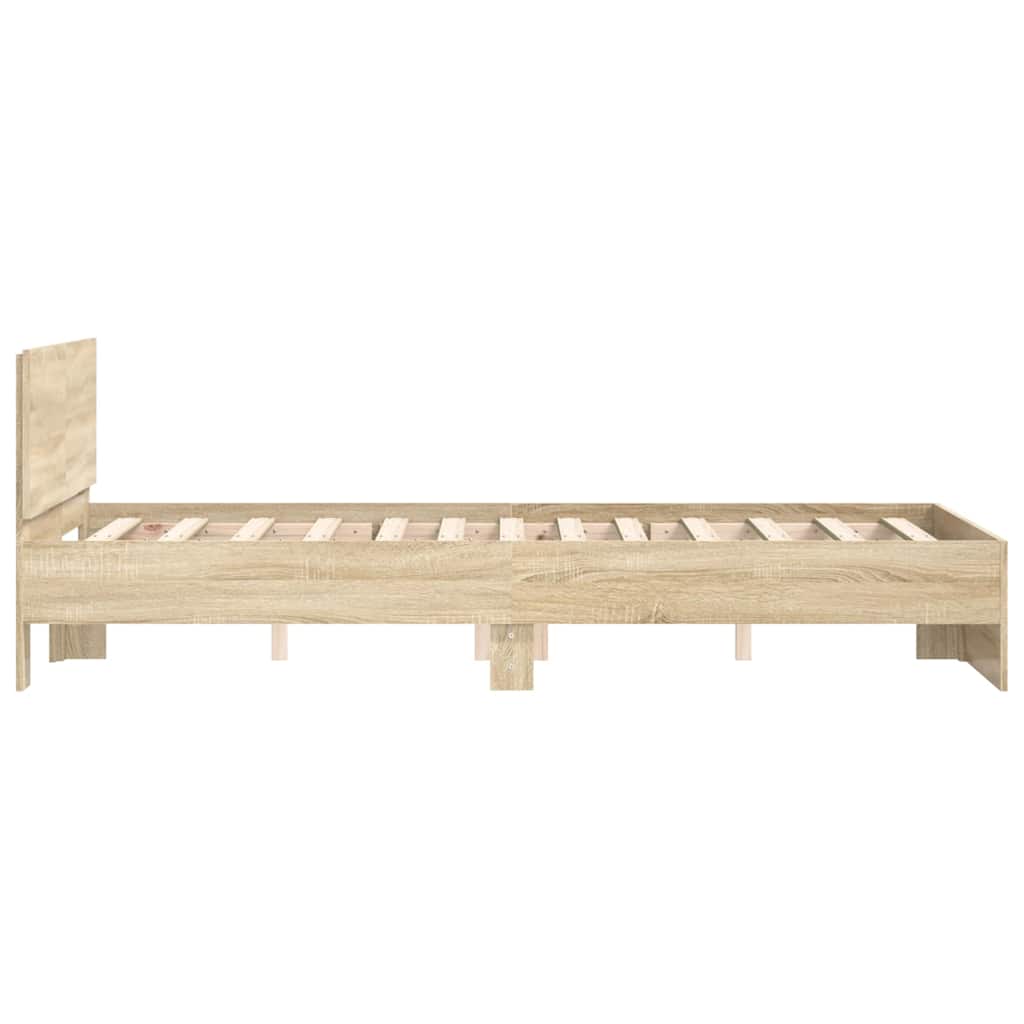 Modern Wooden Double Size 135cm Bed Frame Base With Headboard Wood Beds
