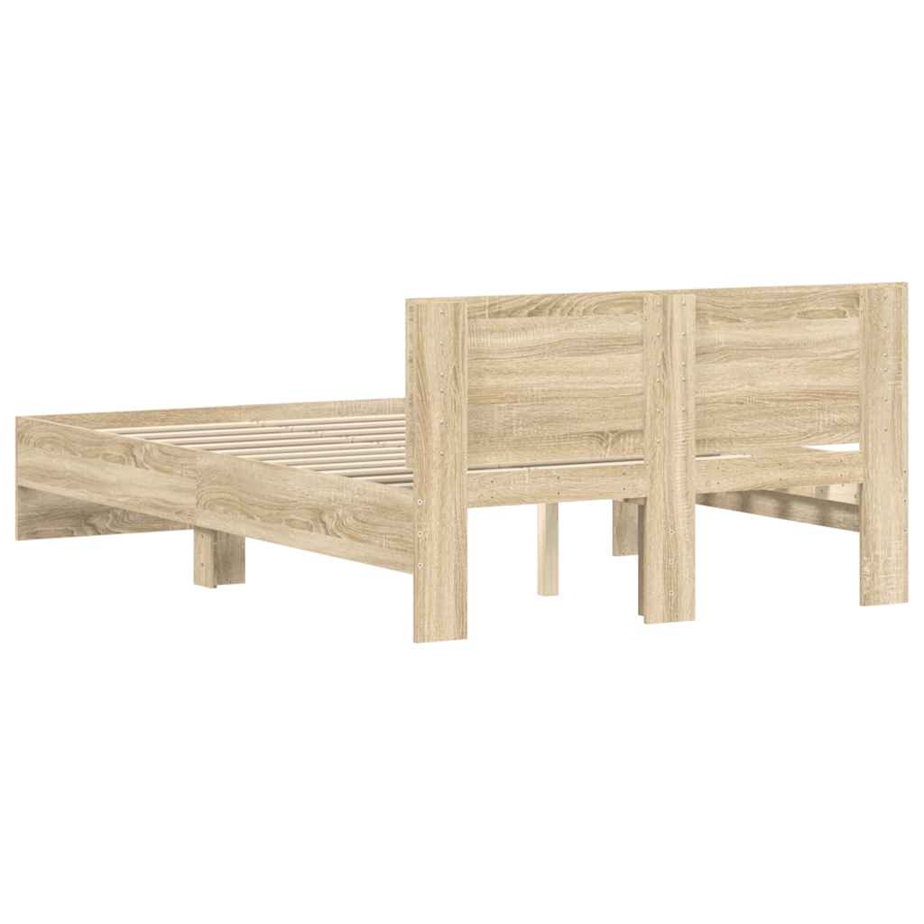 Modern Wooden Double Size 135cm Bed Frame Base With Headboard Wood Beds