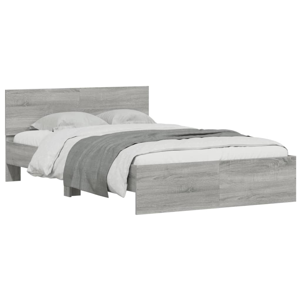 Modern Wooden Double Size 135cm Bed Frame Base With Headboard Wood Beds