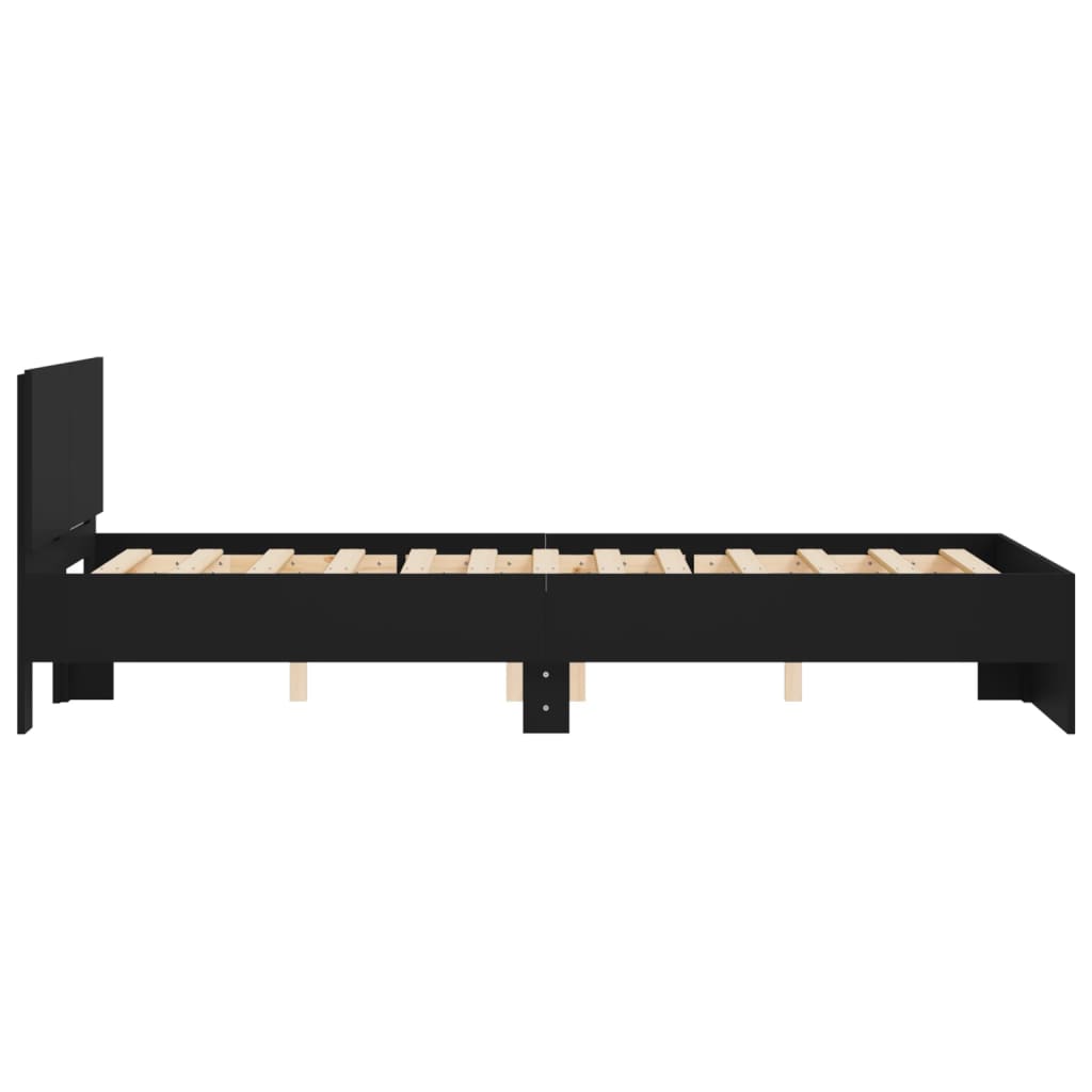 Bed Frame without Mattress Black 120x190 cm Small Double