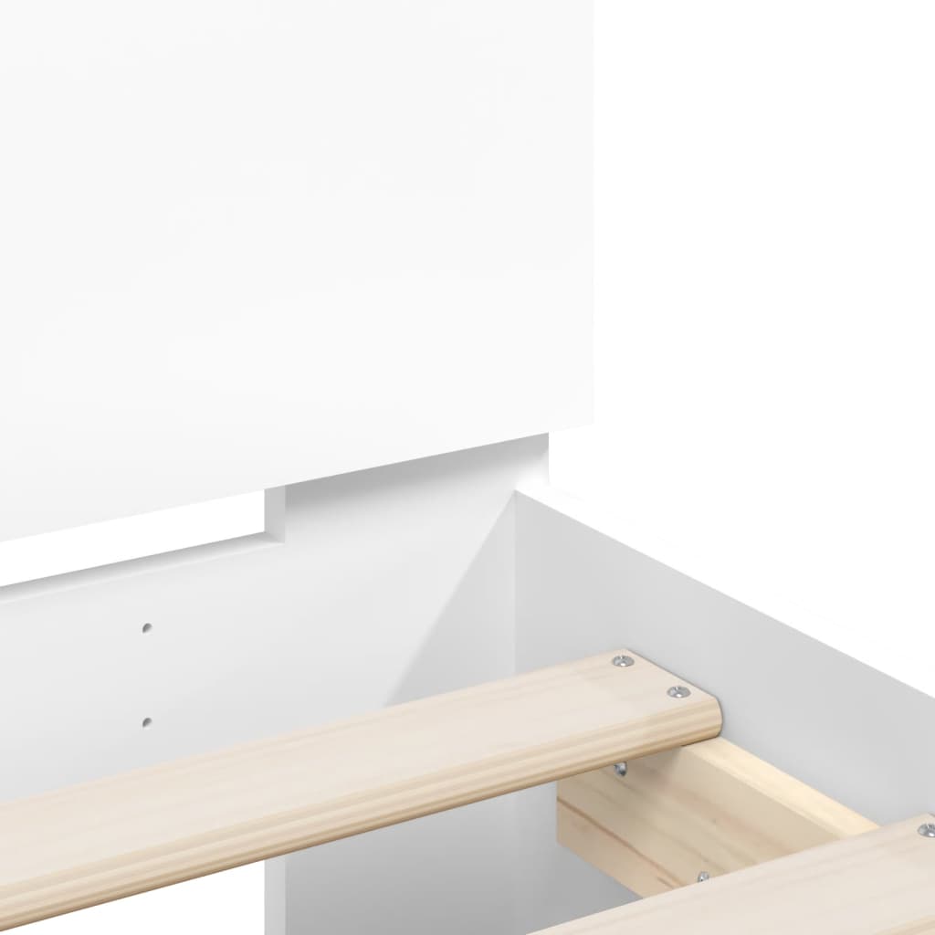 Modern Wooden Emperor Size 2m Bed Frame Base With Headboard & LED Light