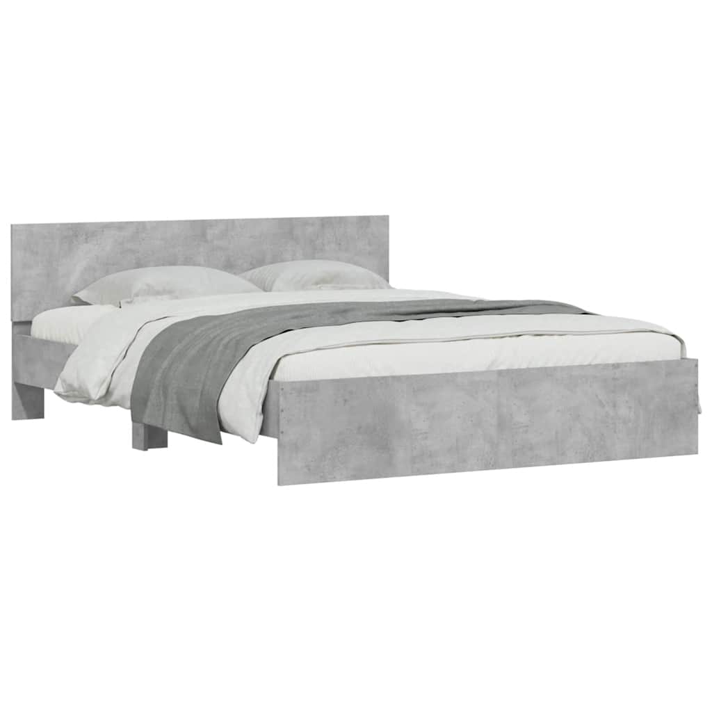 Modern Wooden King Size 150cm Bed Frame Base With Headboard & LED Lights
