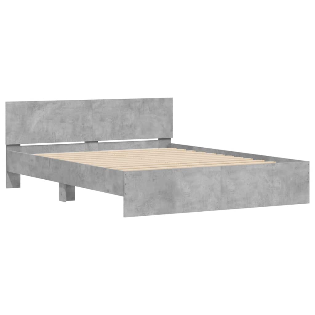 Modern Wooden King Size 150cm Bed Frame Base With Headboard & LED Lights