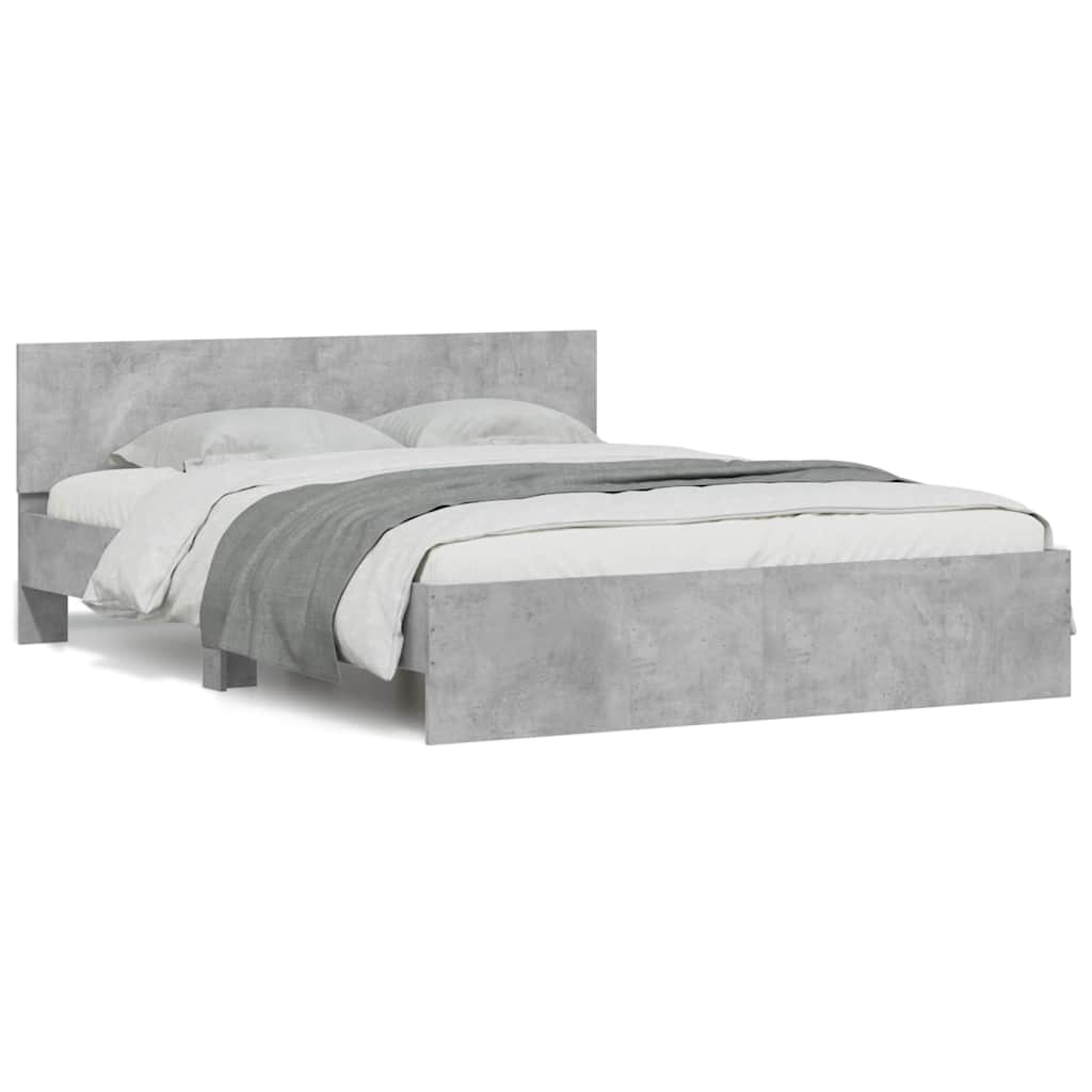 Modern Wooden King Size 150cm Bed Frame Base With Headboard & LED Lights