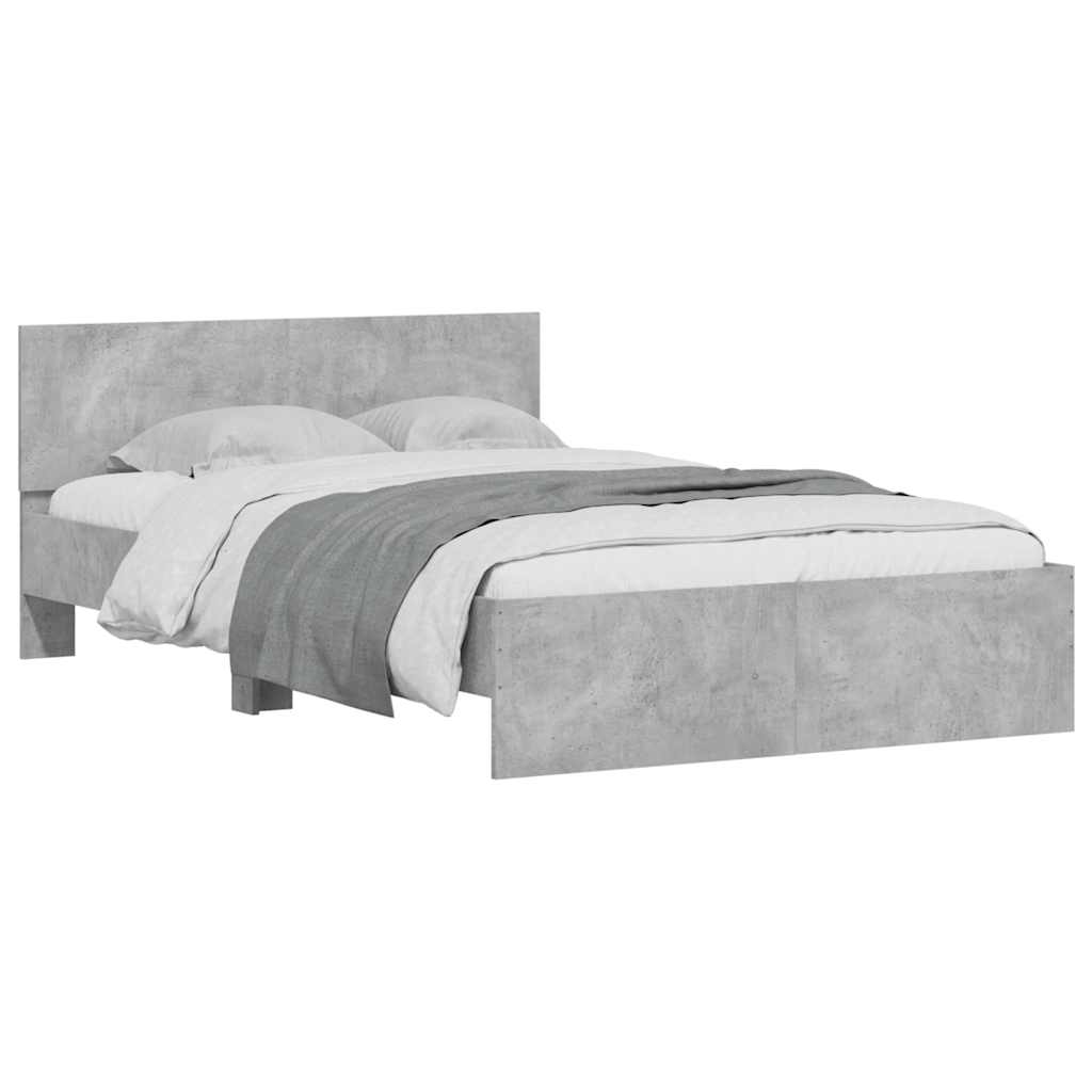 Modern Wooden Double Size 135cm Bed Frame Base With Headboard & LED Lights