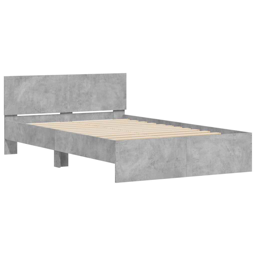 Modern Wooden Double Size 135cm Bed Frame Base With Headboard & LED Lights