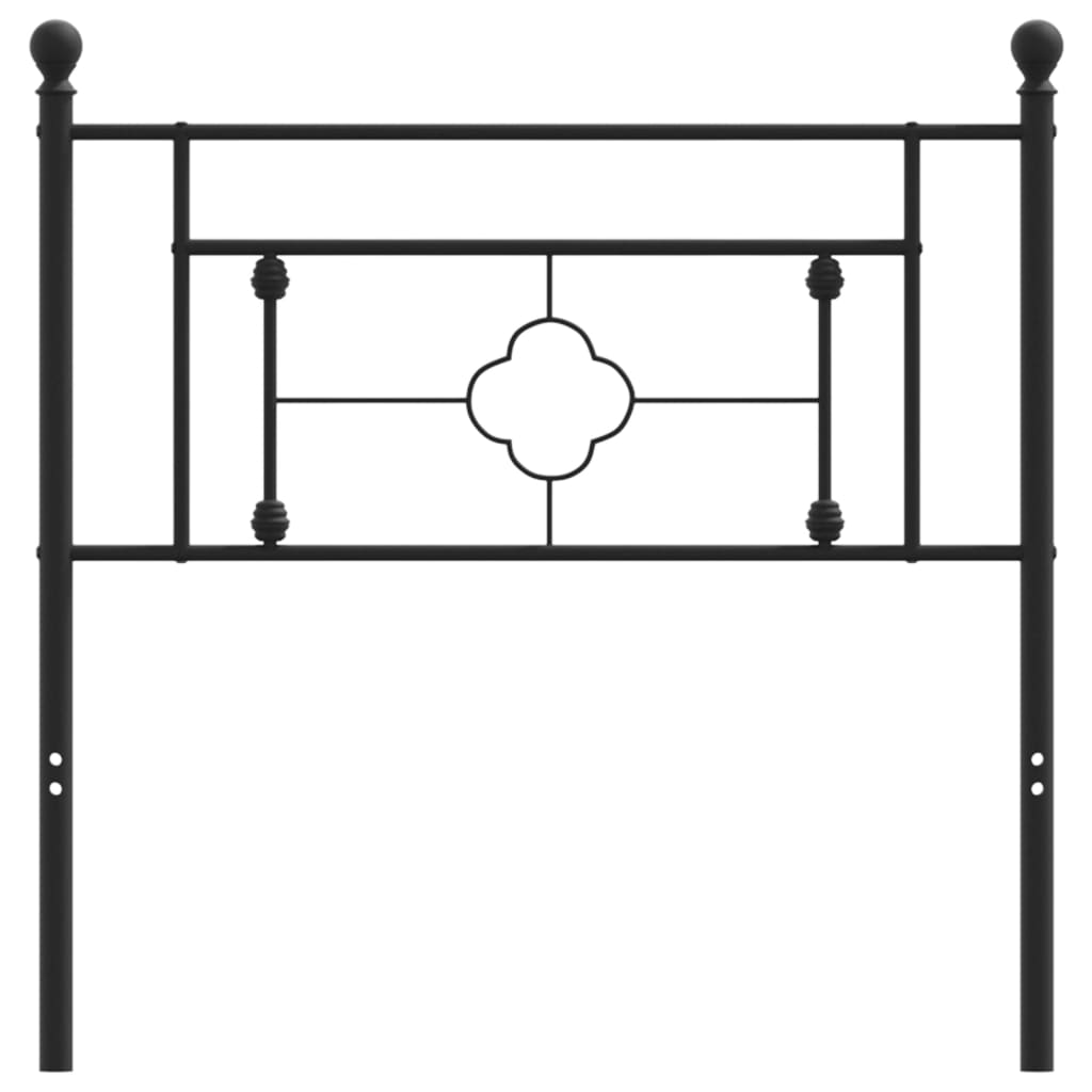 Metal Headboard Black 100 cm