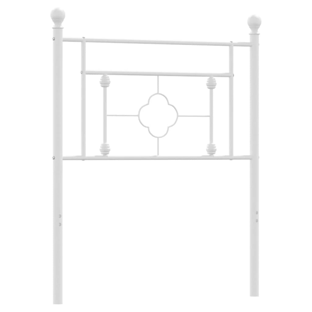 Metal Headboard White 75 cm